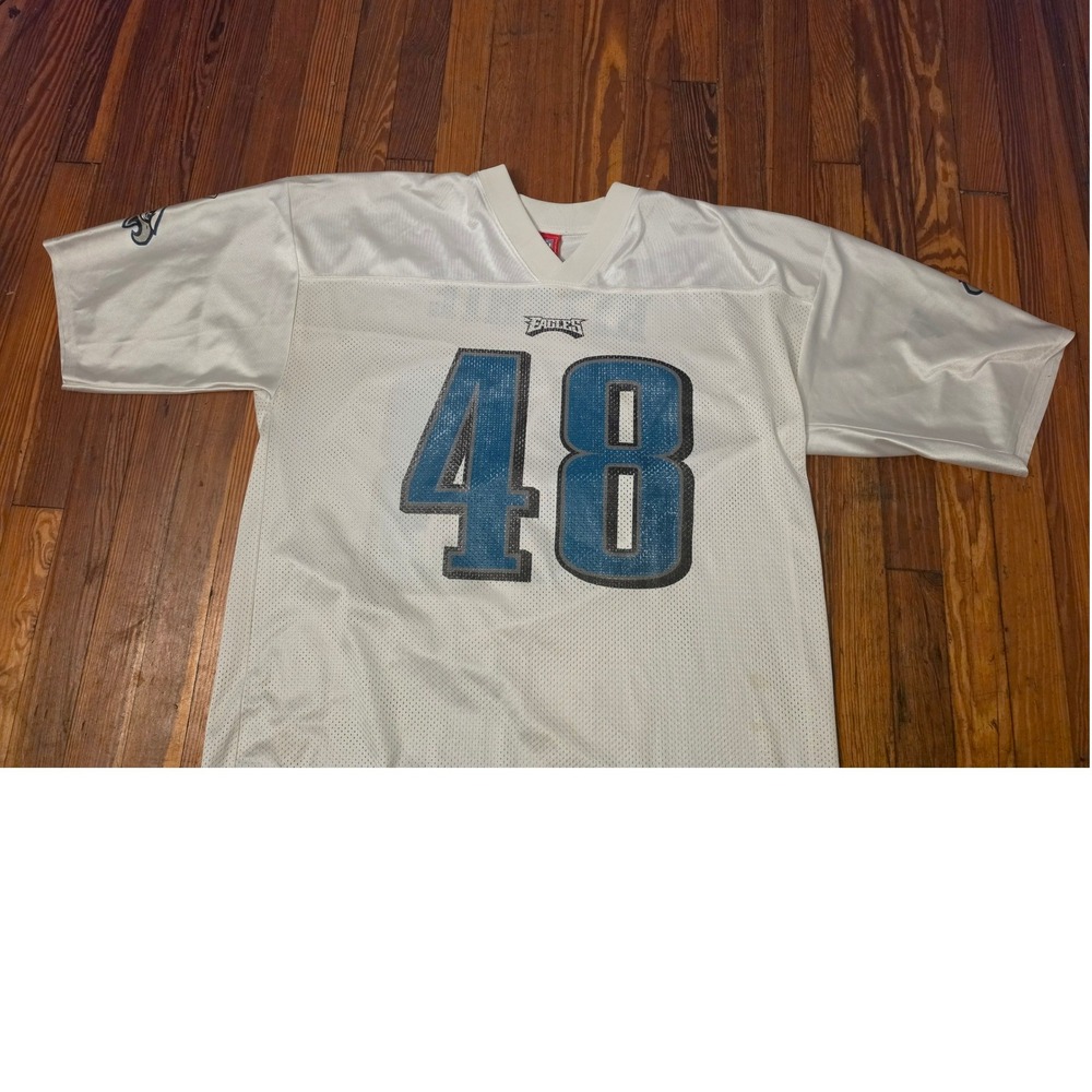 Mens Reebok Philadelphia Eagles Jon Ritchie 48 NFL Jersey White XL Mesh 2000s - Picture 3 of 7